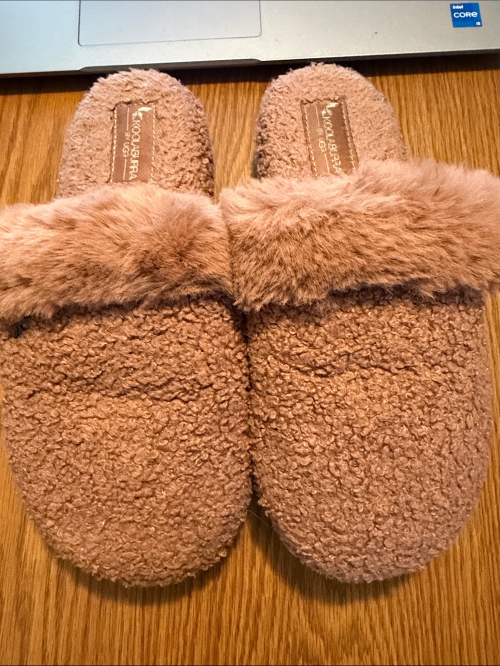 Koolaburra by Ugg Peachee Curly Side Slippers -Light Brown Fits Size 7